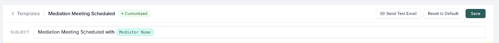 Editable subject line