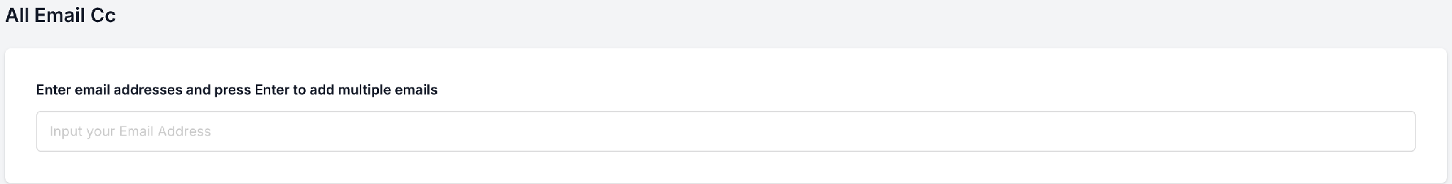 All Email CC field