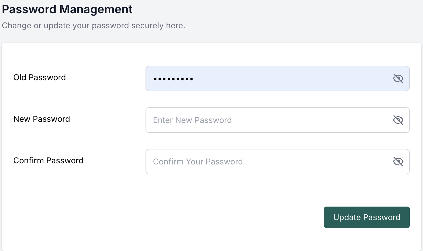 Password Management