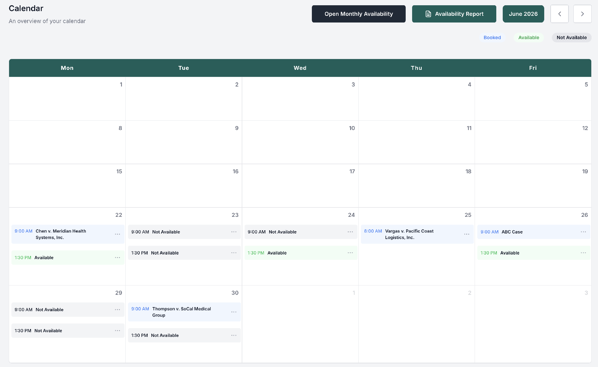 Schedule Calendar