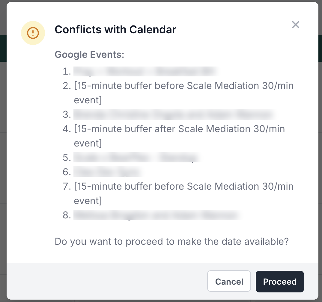 Conflicts with Calendar modal
