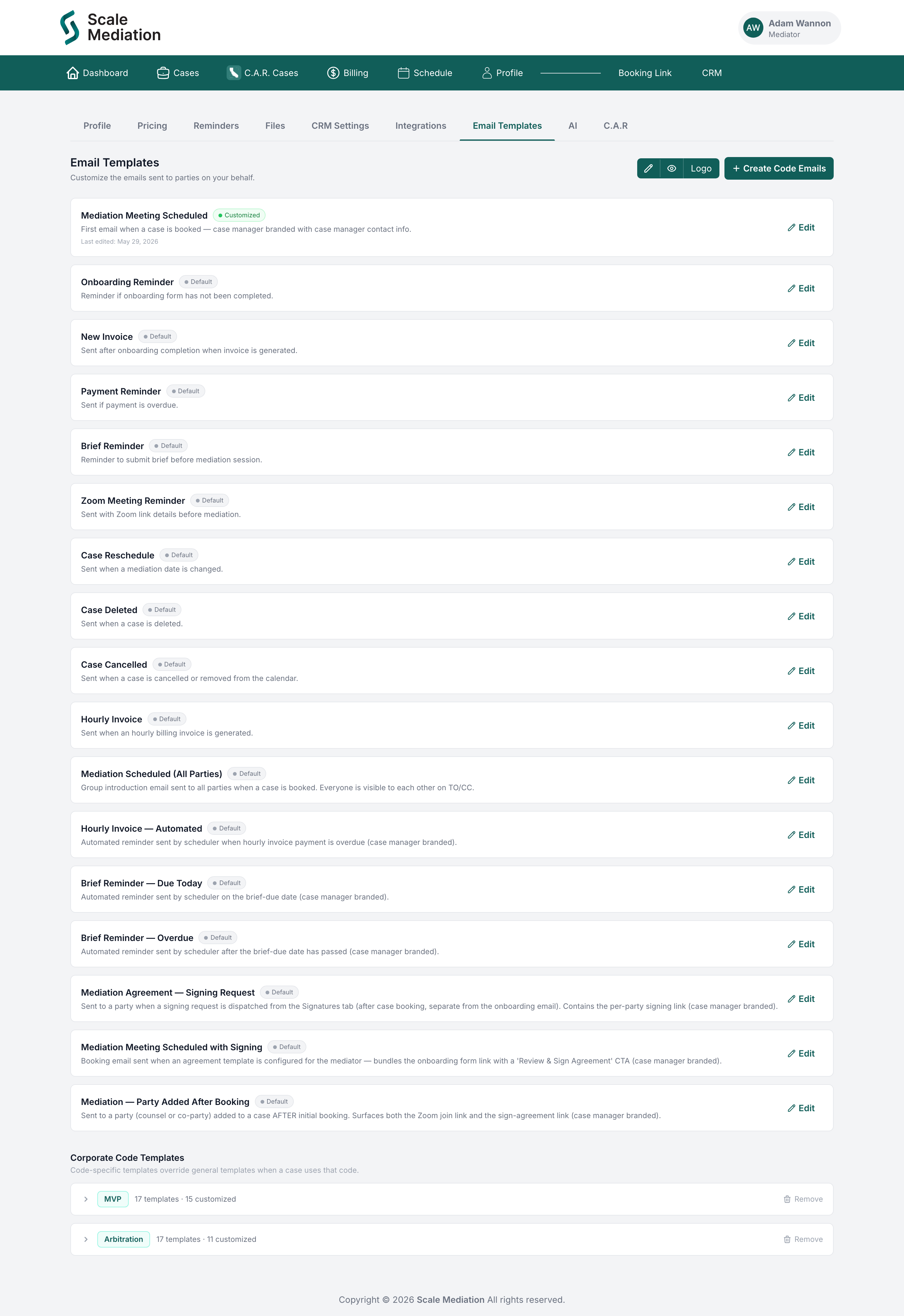 Email templates