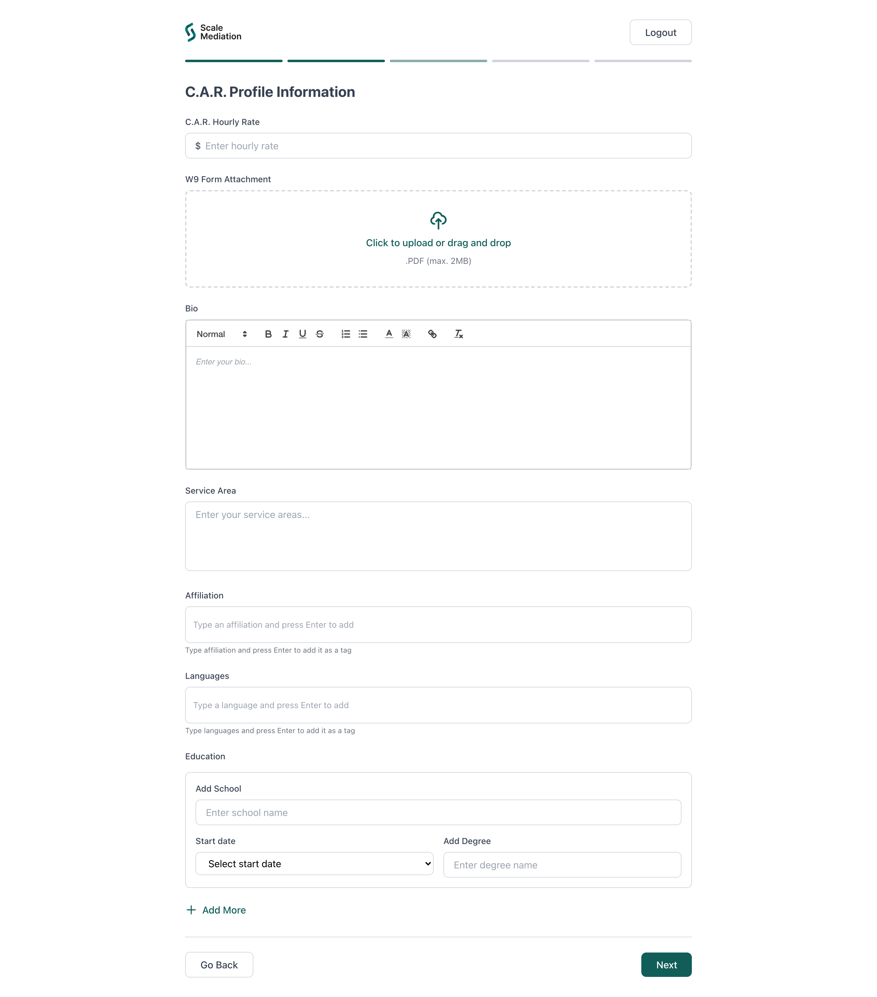 C.A.R. Profile Information
